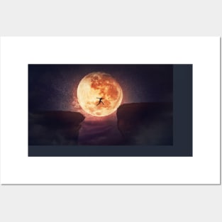 moon effect Posters and Art